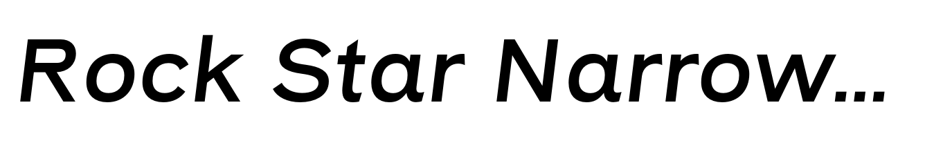 Rock Star Narrow Medium Italic